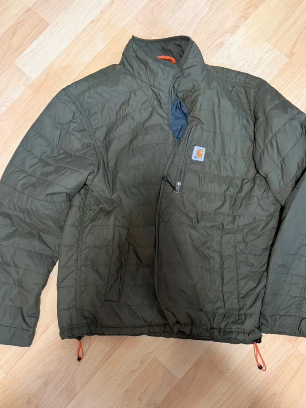 Carhartt Men’s Olive Quilted Insulated Jacket RAIN DEFENDER